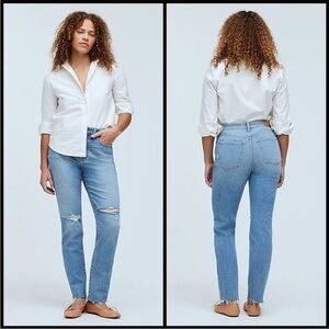 Madewell The Perfect Vintage Jeans in Liland Wash distressed knee size 30 P A13